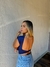 Cropped costas nua Mavie azul - comprar online