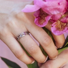 Anillo Acero Corazones - comprar online