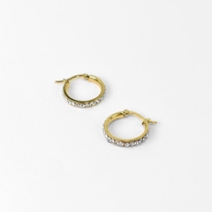 Argollas doradas con strass - comprar online