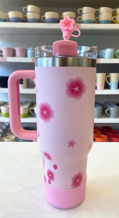 VASO QUENCHER FLOREADO CON ACCESORIO