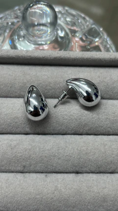 ACERO BLANCO | PASANTE GOTA - Nogal Joyas Accesorios de Plata 925