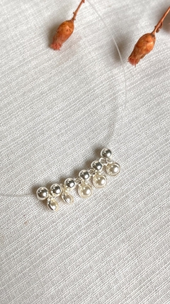 CADENA PLATA 925 | TANZA PERLA Y BOLITAS