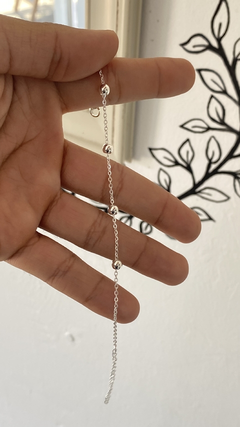 ACERO BLANCO | PULSERA FORCET CON BOLITAS - comprar online