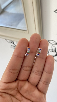 ACERO BLANCO | AROS HUGGIES MULTICOLOR en internet