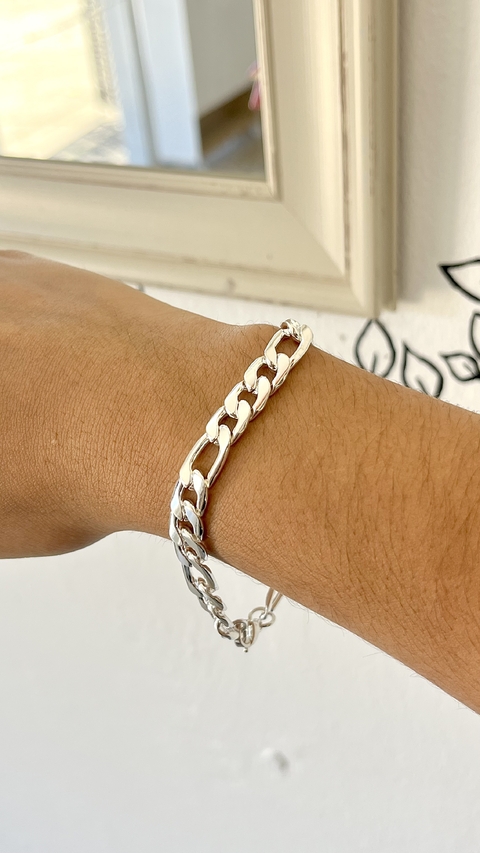 ACERO BLANCO | PULSERA FORCET GRUESA 21CM