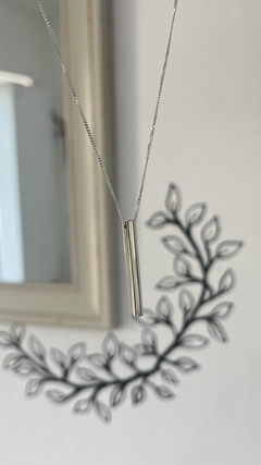 CADENA PLATA 925 | BARRITA 4 LADOS 45CM - comprar online