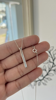 CADENA PLATA 925 | BARRITA 4 LADOS 45CM en internet