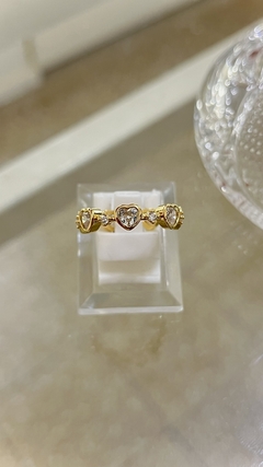 ACERO DORADO | ANILLO SIN FIN CORAZON - comprar online