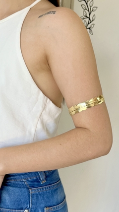 ACERO DORADO | BRAZALETE HOJAS