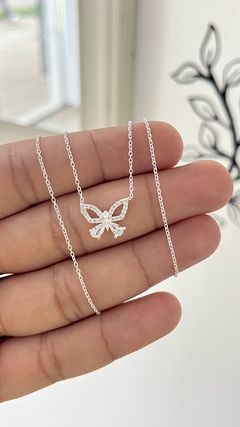 CADENA PLATA 925 | MARIPOSA MICROPAVE en internet