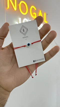 PULSERA HILO | OJITO BLANCO GRANDE en internet