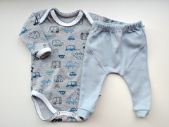 Body de algodón + Pantalón de algodón con puño