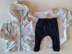 Set de Campera bebé recien nacido + Body + Pantalón con puño - Lunitas de Colores. Regalos de Nacimiento. Ajuares de nacimiento. Regalos empresariales. Venta mayorista y minorista. Blanquería. Babyshower.  Envíos a todo el pais..