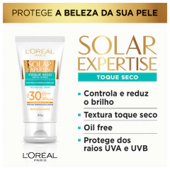 L'Oréal Paris Solar Expertise Toque Seco FPS30 - Protetor Solar Facial 40g - comprar online
