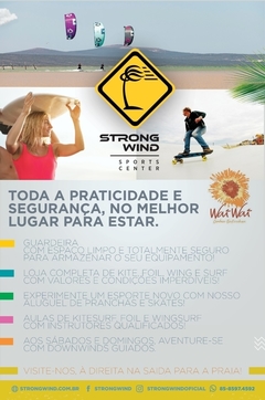 Guarde seu kite com segurança na Guarderia Strong Wind Sports Center localizada no Wai Wai Cumbuco 