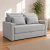 SOFÁ CAMA LIVING SAFIRA (506) COR CH LINHO COLORADO CINZA COM 1,60m