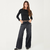 Jean Wide leg Yasmin Negro - comprar online