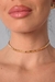Choker Aro Amassada com Banho em Ouro 18k