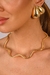 Gargantilha Aro de Ondas com Banho Dourado - comprar online