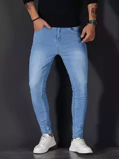 Calça Jeans Skinny Monocromática Masculina