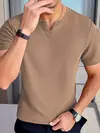 Camiseta Tricot Waffle Gola V - comprar online