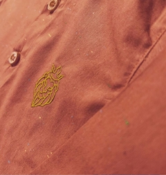 Camisa Social Linho Botonê - Laranja Tille - comprar online