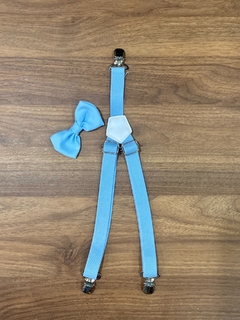 Suspensório e Gravata Infantil - Azul Bebê (2 peças) - comprar online