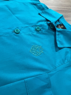Camisa Social Rodrigo - Turquesa na internet