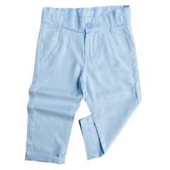 Calça Alfaiataria Linho Infantil - Azul Bebê