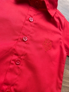 Camisa Social (manga curta) - Vermelha - loja online