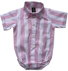 Body Social Linho Leo - Listras Rosa Bebê