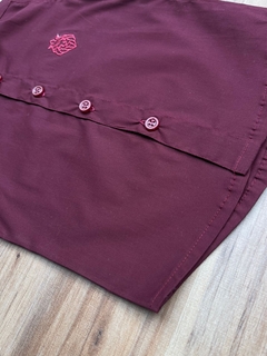 Camisa Social (manga curta) - Marsala/Vinho - Carlo Store Kids