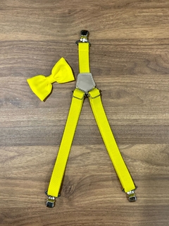 Suspensório e Gravata Infantil - Amarelo (2 peças) - comprar online