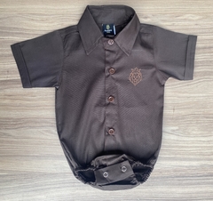 Body Social Baby - (manga curta) - Marrom - comprar online