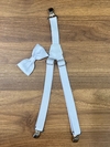 Suspensório e Gravata Infantil - Branco