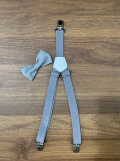 Suspensório e Gravata Infantil - Cinza (2 peças) - comprar online