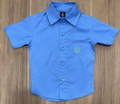Camisa Social (manga curta) - Azul Bebê