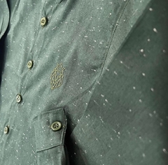 Camisa Social Linho Botonê - Verde Militar - comprar online