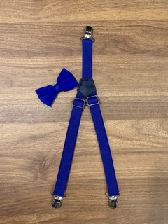 Suspensório e Gravata Infantil - Azul Royal (2 peças) - comprar online