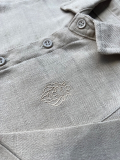 Camisa Social Linho Premium - Soft bege - Carlo Store Kids