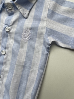 Body Social Linho Luy - Listras Azul Bebê - comprar online