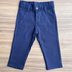 Calça Alfaiataria Linho - Azul Marinho - comprar online