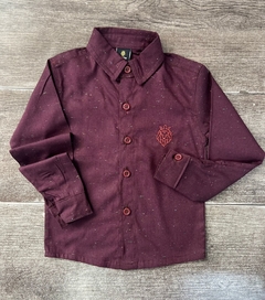 Camisa Social Linho Botonê - Vinho/Marsala - comprar online