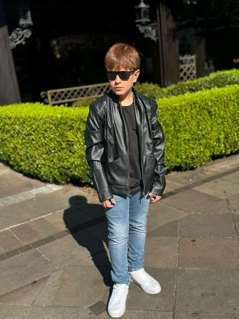 Jaqueta de Couro - Corte Reto - Inverno 2025 - comprar online