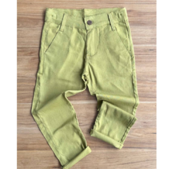 Calça de Linho Premium - verde oliva - comprar online