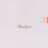 Brinco Zircônia 2,8mm em Ouro 18k