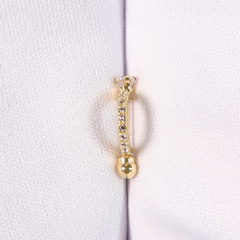 Piercing Tragus com Mini Zircônias Ouro 18k - comprar online