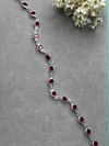 Pulseira Zircônias Vermelhas Prata 925
