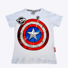 REMERA CAPITAN AMERICA ESTAMPADA MANGA CORTA 800701