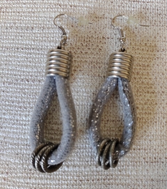 Aros SOGA gris y plata. - comprar online